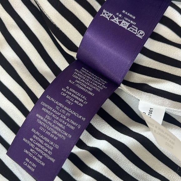 Ralph Lauren’s purple label black-white shiny viscose coat-dressing M in Italy. - Picture 12 of 16